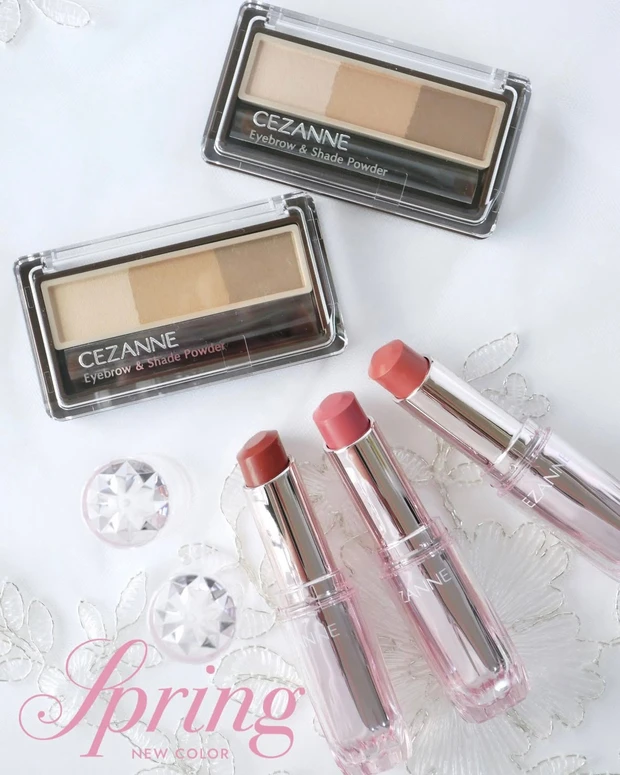 セザンヌ 2026春コスメ 新作ティントリップ＆アイブロウパウダー