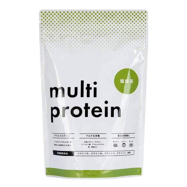 マルチプロテイン 塩抹茶 240g ￥3480／レッドビジョン