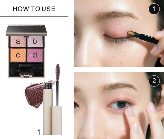 「ルナソル アイカラーレーション 13」で春メイク_洗練オレンジメイク_HOW TO 2