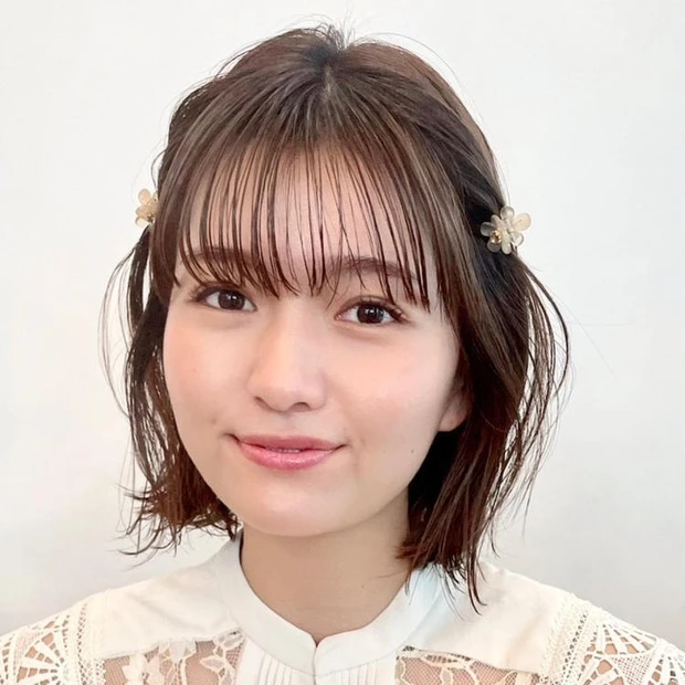ボブ ヘア アレンジ 髪型 ヘアスタイル 大人 前髪あり