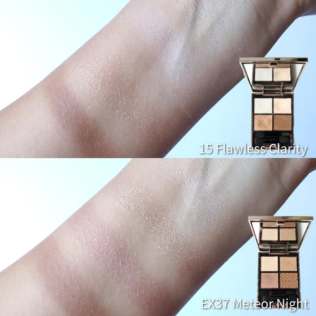 ルナソル アイカラーレーション 15 Flawless Clarity　EX 37 Meteor Night 比較