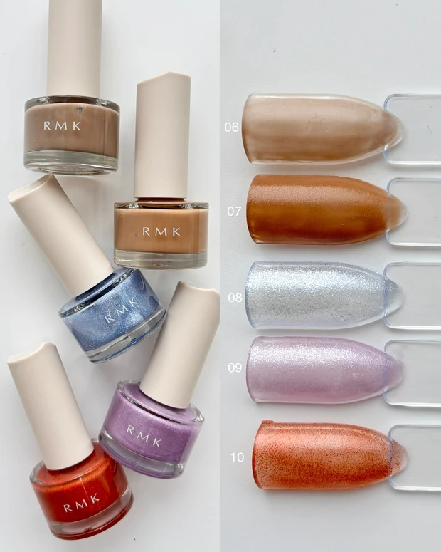 RMK シャイン ラッシュ ネイルカラー 06~10 スウォッチ