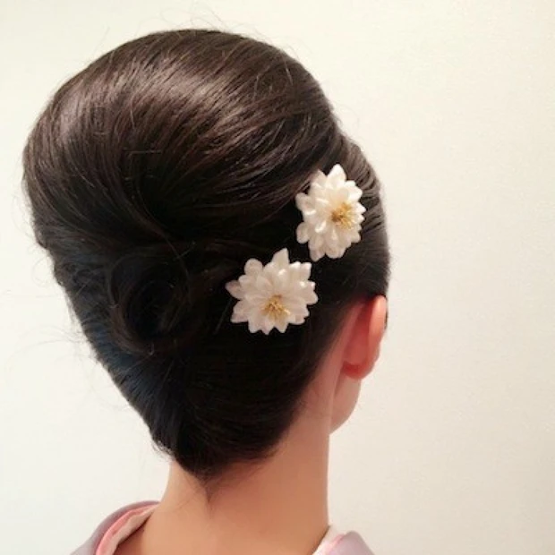和装ヘア と 京都「かづら清老舗」の髪飾り