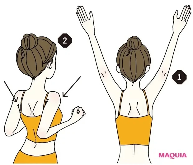 二の腕痩せ 痩せたい人必見 簡単にできる二の腕の筋トレ マッサージ特集 マキアオンライン Maquia Online