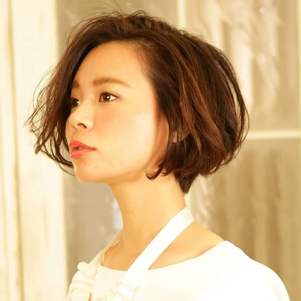 旬度満点なシフォンボブ！ こっくりカシミヤカラーでぐっと大人っぽく仕上げ…