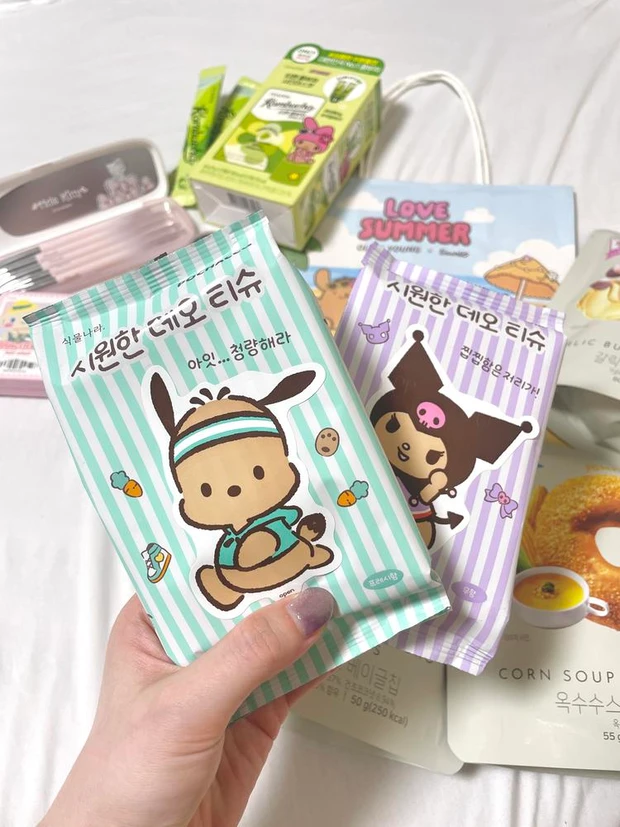 マキア サンリオコラボコスメ Shingmulnara(シンムルナラ)クーリングデオドラントテッシュ 15枚入り