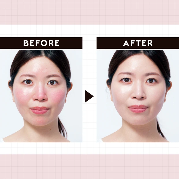 【頬の赤みを消すメイク術】使うべきはグリーン&ブルーのコスメ。赤みを生かすコツも紹介！