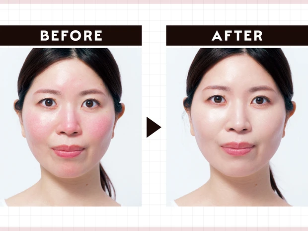 【頬の赤みを消すメイク術】使うべきはグリーン&ブルーのコスメ。赤みを生かすコツも紹介！