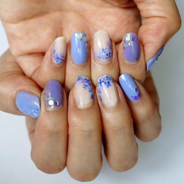 梅雨のわずらわしさを吹き飛ばす！ プチプラポリッシュで鮮やか紫陽花ネイル…