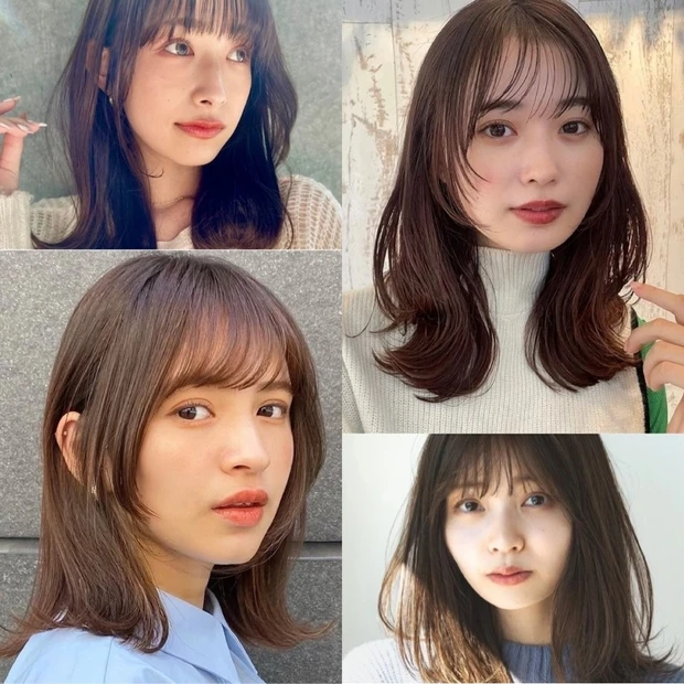 レイヤー ヘアカット トレンド 顔まわり
