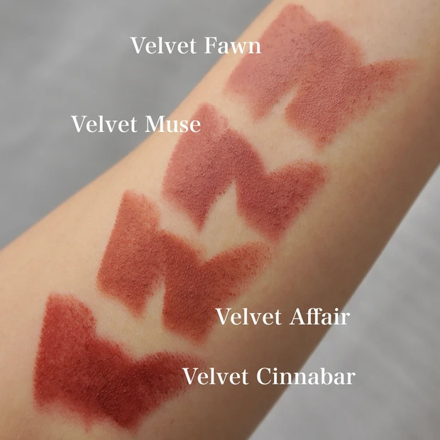 velvetfawn velvetmuse velvetaffair velvetcinnabar lisaeldridge リサエルドリッジ 海外コスメ マットリップ おすすめ イギリス リップ コスメ リサリップ