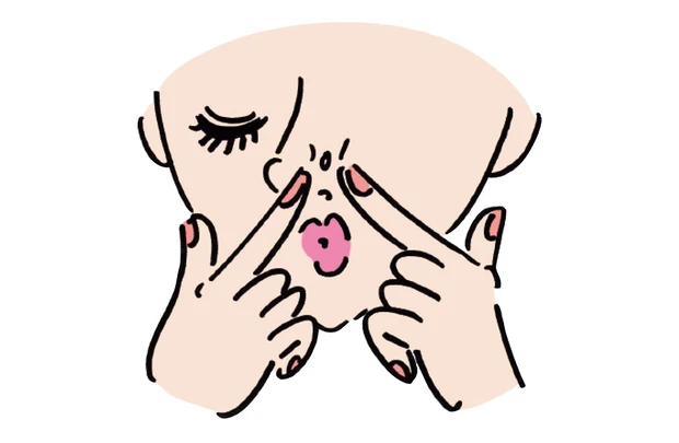 絶対的にNGなのは、毛穴の詰まり、余分な皮脂を絞り出すように、ぎゅっと力を入れた圧出。ダメージ毛穴の原因!