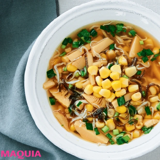 美味しく痩せる! コーン、ツナetc. 缶詰を使った美腸スープのレシピを…