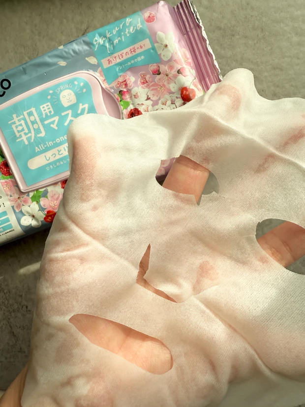 【春コスメ】毛穴・メイクのり・メイクもち悩み一掃！サボリーノ目ざまシート［あけぼの桜の香り］でしっとりツヤ肌キープ【シートマスク】_6