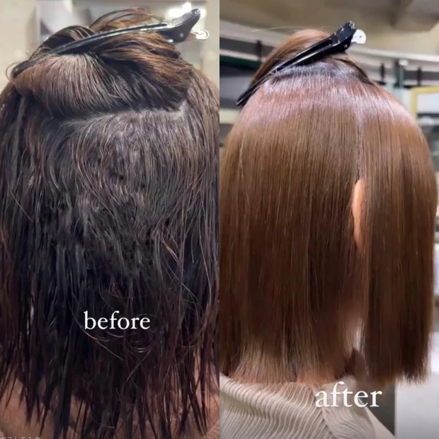 【梅雨前対策】【癖毛さん必見❗️】【うねり、パサつき】オススメの縮毛矯正（ストレートパーマ）_1