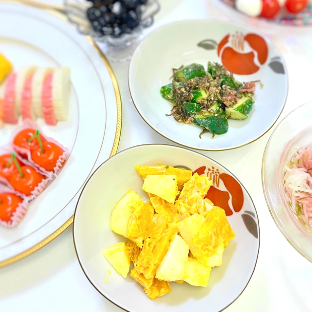 かぼちゃとりんごのサラダ