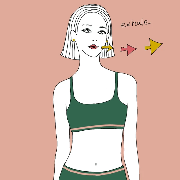 縦へその作り方、縦へそを作る呼吸法、縦へそを作る姿勢