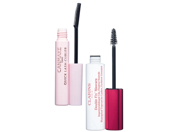 （右から）ダブル フィックスマスカラ ￥3740／クラランス、キャンメイク クイックラッシュカーラー 透明タイプ ￥748／井田ラボラトリーズ