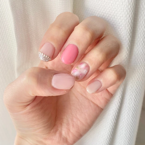 手元から明るく可愛く!ピンクネイルでモチベーションを上げよう。【ジェルネイル】_2_2