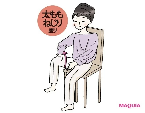 ほうれい線の対策・予防に取り入れたい生活習慣_猫背や前かがみにならない姿勢で座る_2