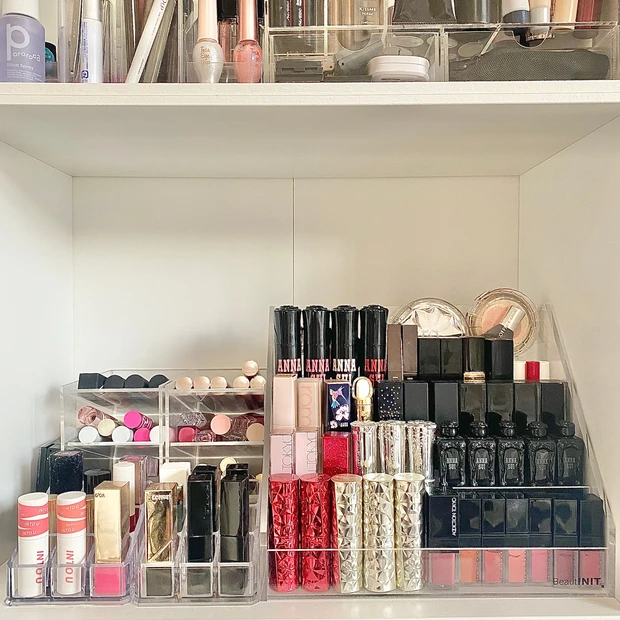 大公開！美容インフルエンサーのリアルな【コスメ収納】。無印良品・100均・IKEAのグッズを駆使して、化粧品をまとめるコツ。_8_2