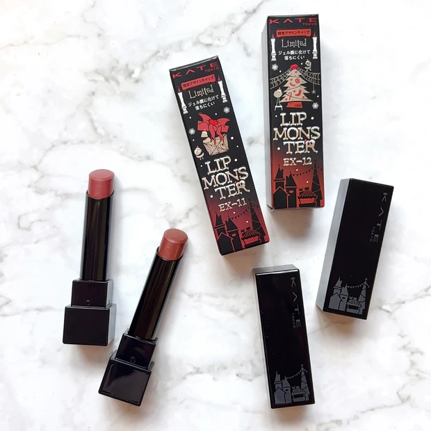 リップモンスターのホリデー限定カラーの集合写真