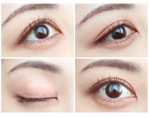 セザンヌ　アイシャドウ　トーンアップアイシャドウ　10ベリーブラウン　あやのさん　メイク画像