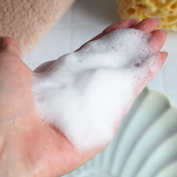 「ほほえみ石鹸」の泡立ち