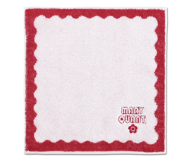 ハンカチ プレゼント おすすめ タオル マリークワント ウェーブフレーム ミニタオル(ピンク)