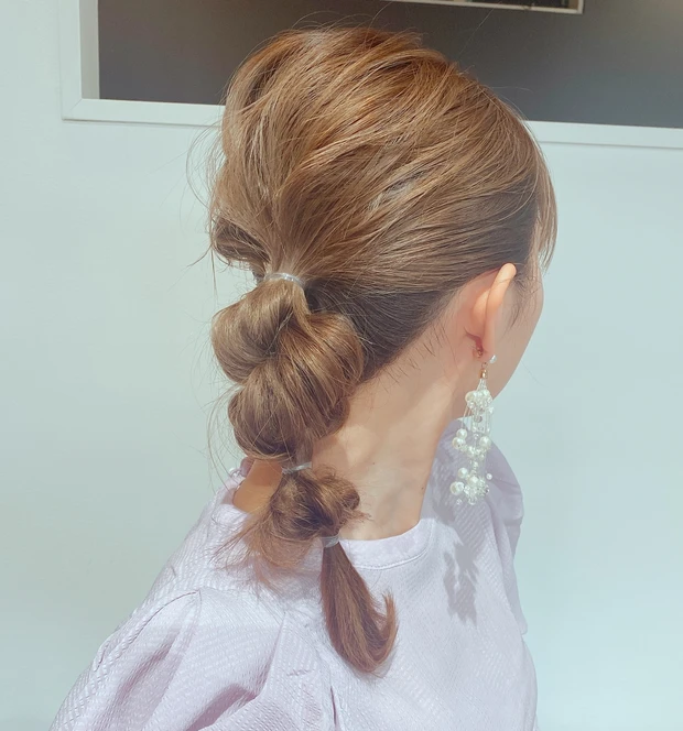 《中級編ヘアアレンジ》ねじって引き出して、可愛く立体的に。崩れにくさも抜群!マスクスタイルにもぴったりなヘアスタイル。_8