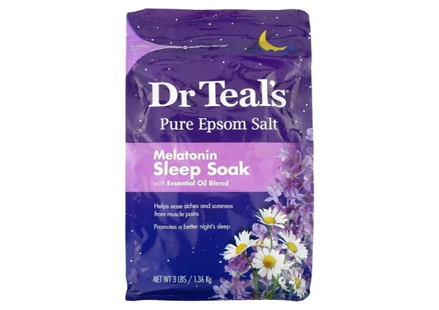iHerb アイハーブ　八木アリサ　Dr. Teal's ピュアエプソムソルト エッセンシャルオイルブレンド配合メラトニンスリープソーク