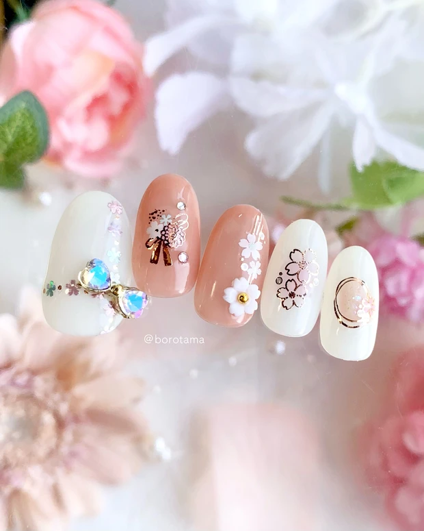 プチプラで作る!春に似合う和桜ネイル洗_7
