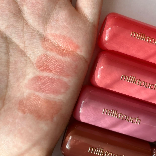 こんにゃくゼリーリップ ミルクタッチ ジェリーフィットティンテッド グロウティント 新色4色 スウォッチ