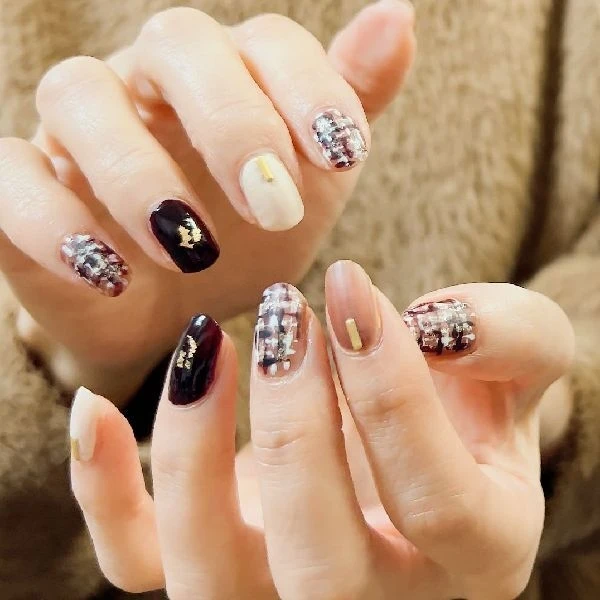 バレンタインネイル