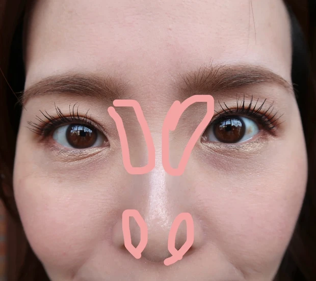 KANEBO  シャドウオンフェースの使用箇所