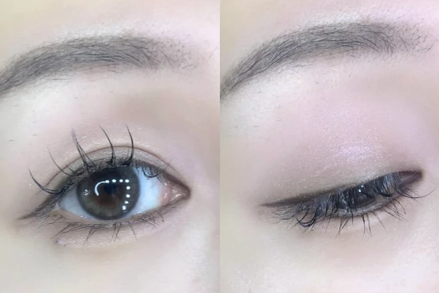 セザンヌ新作　ライティングアップアイシャドウ 03シェルグレージュ メイク実例