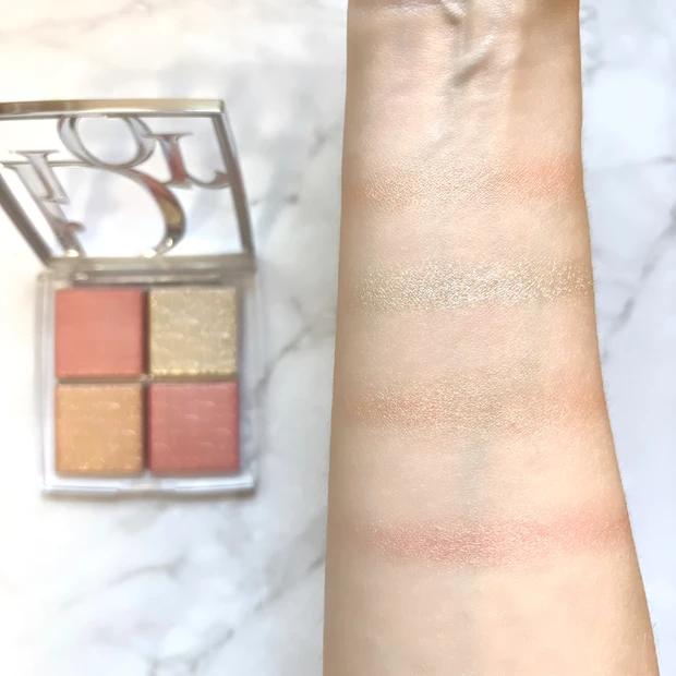 DIOR グロウマキシマイザーパレット003 パーリーピーチグロウ DIOR バックステージ グロウ マキシマイザー パレット】002