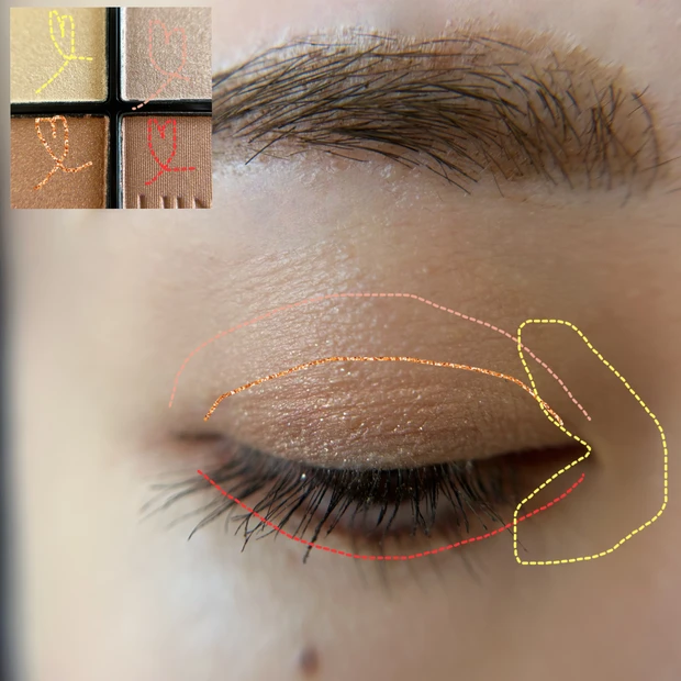 アイカラーレーションN18 目元スウォッチ