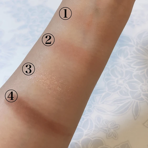 メロウアイパレットPK01のスウォッチ②