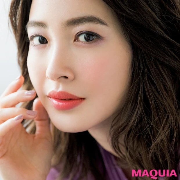 女っぷりラベンダーワンピには透け赤グロスが相性抜群！