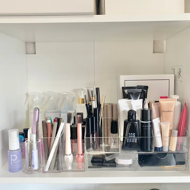大公開！美容インフルエンサーのリアルな【コスメ収納】。無印良品・100均・IKEAのグッズを駆使して、化粧品をまとめるコツ。_8_1