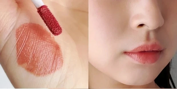 セザンヌ ウォータリーティントリップ 03 ベージュブラウン イエベ スウォッチ