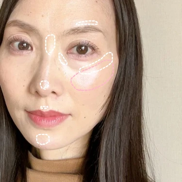 キャンメイク チークとハイライターのスウォッチ