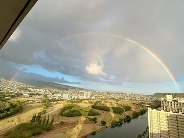 アイランドコロニーから見えた虹