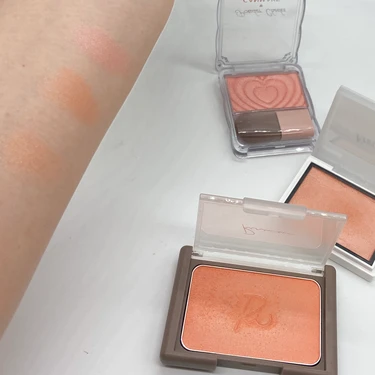 【イエベ春に似合うチーク】2500円以下で買える！おすすめチーク【プチプラ】塗り比べ_3_4