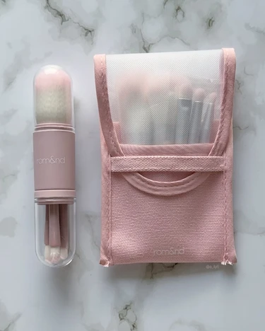 ロムアンド 韓国 romand rom&nd メイク ツール 道具 パフ ブラシ ドンキ 限定 日本 プチプラ ピンク