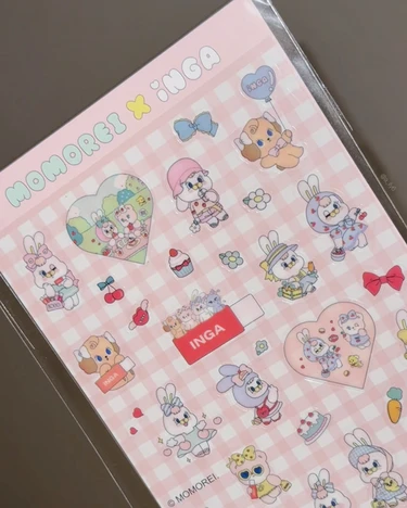 INGA インガ MOMOREI モモレイ コラボ コスメ 韓国 Qoo10 キーリング 可愛い うさぎ リップ ティント ブルベ