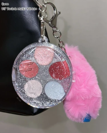 fwee フィー DIY パレット 韓国 コスメ アジト 限定 アイシャドウ リップ グリッター キーリング 持ち歩き