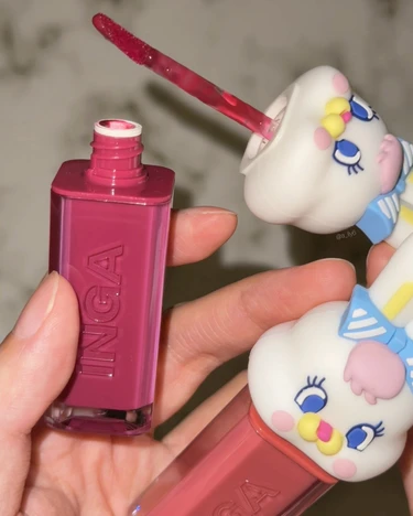 INGA インガ MOMOREI モモレイ コラボ コスメ 韓国 Qoo10 キーリング 可愛い うさぎ リップ ティント ブルベ