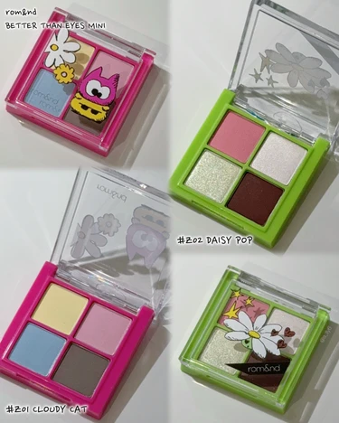 ロムアンド romand GD GDRAGON コラボ 限定 コスメ 韓国 ZO&FRIENDS アイシャドウ 比較 Qoo10